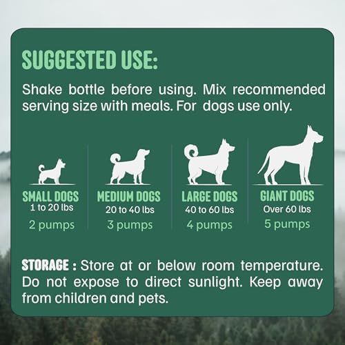 Wild Dog Fish Oil - Premium Multi-Fish Blend for Skin & Coat Health - More Potent Than Salmon Oil for Dogs - 1437mg of Omega 3 for Dogs - EPA & DHA – 8 fl oz Pump