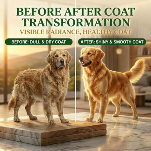 Salmon Oil for Dogs, Omega-3 Fish Oil Soft Chews for Healthy Skin & Shiny Coat, Itch & Shedding Support with DHA, Kelp & Biotin, Chicken Flavor