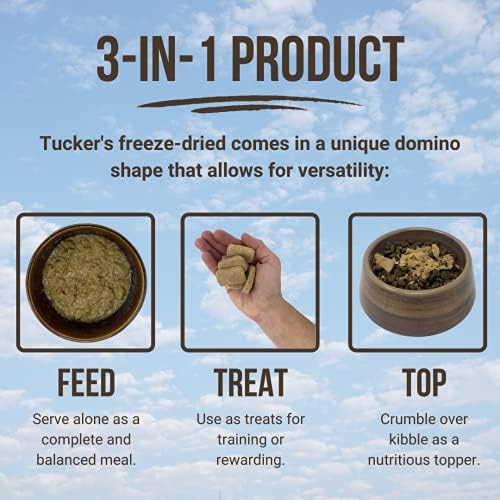 Tucker's Raw Frozen Freeze Dried Raw Dog Food, Pork, Beef & Pumpkin Formula 14oz