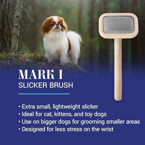 Chris Christensen Mark I Slicker Brush for Dogs, X-Small, Stainless Steel, Brown