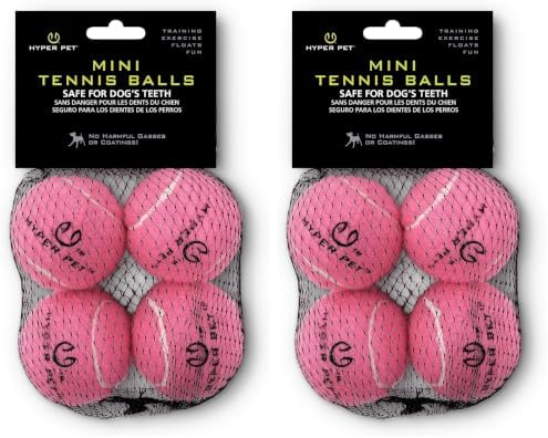 Hyper Pet Mini Extra Small Tennis Balls for Dogs, 1.75 Inch, 8 Pack, Pink