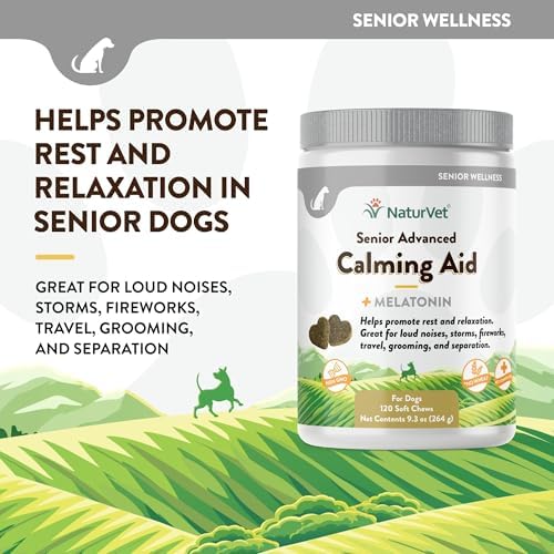 NaturVet Quiet Moments Calming Aid Dog Supplement, 120-Pack