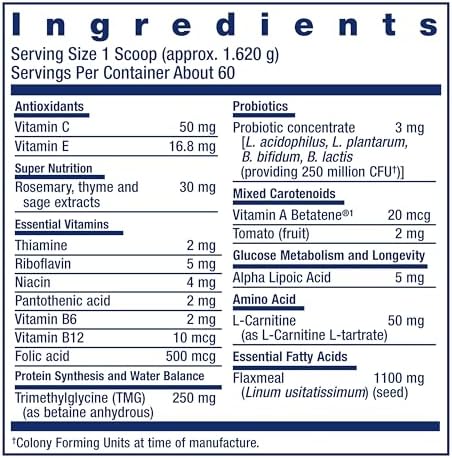 Life Extension Dog Mix, Dog Vitamins and Supplements, probiotics, L-carnitine, B12, folic Acid, Vitamin C, Vitamin E, Rosemary, Nutrient Absorption, Gluten-Free, Non-GMO, 60 Servings