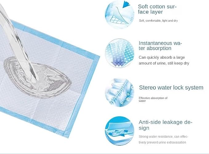 Paw-FECT Piece - Pet Pee Pads 23"x23" 40 Count, 7 Layer Heavy Duty Super Absorbant with Diamond Lock Technology, Leak Proof, Quick Drying, Easily Disposible, for Dog/Cats/Rabbits, Potty Training