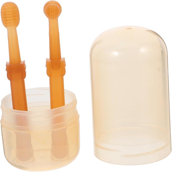 VICASKY Silicone Pet Toothbrush Double Headed Soft Bristles for Dogs and Cats Gentle Oral Cleaning Tool for Canine Plaque Removal and Fresh Breath Handheld Puppy Teeth Brushing Kit