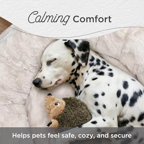 Best Friends by Sheri Original Calming Donut Dog Bed, Mink Gray, 30"