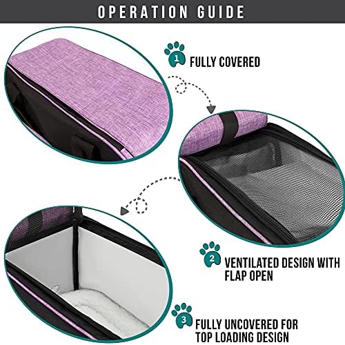 PetAmi Small Dog Purse Carrier with Pockets, Airline Approved, Purple
