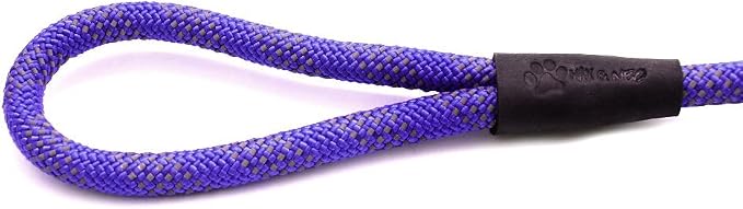 Max and Neo Rope Slip Lead Reflective 5 Foot - We Donate a Leash to a Dog Rescue for Every Leash Sold (Purple, 5FT X 1/2")