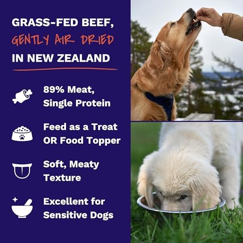 Dr. Gary’s Best Breed Air-Dried Dog Treats & Food Topper – Grass-Fed New Zealand Beef, Single Protein for Sensitive Dogs, Grain-Free (4.5 oz)