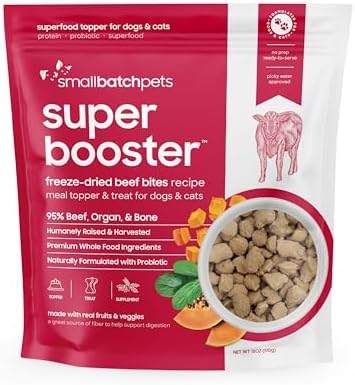 smallbatch Freeze Dried Dog Treat or Topper with Probiotics, Beef 18oz
