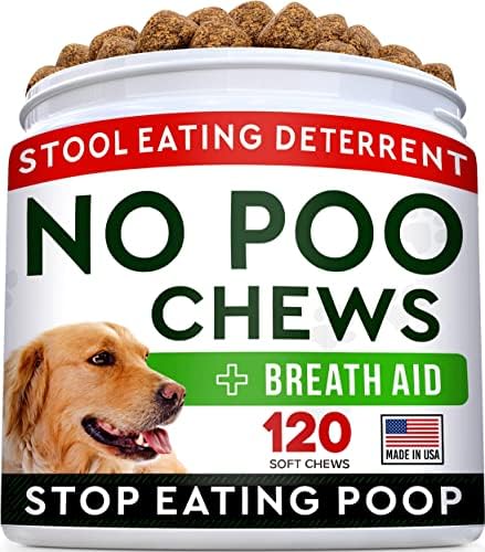 No Poo Treats + Dog Probiotics for Picky Eaters Bundle - No Poop Eating for Dogs + Chewable Fiber Supplement - Digestive Enzymes + Prebiotics - Coprophagia Stool Eating Deterrent + Improve Immunity