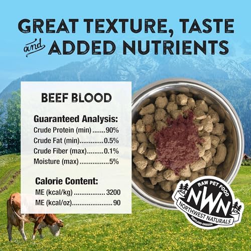 Northwest Naturals Freeze-Dried Beef Blood Topper for Dogs & Cats - 3.5oz