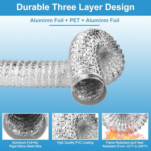 𝗨𝗽𝗴𝗿𝗮𝗱𝗲𝗱 Oterbear 3 in 1 Indoor Dryer Vent Kit with Dryer Vent Hose - Dryer Lint Catcher Water Filter Bucket - Dryer Lint Trap for Electric Dryer, Filter Sponge with Holder, Filter Bucket