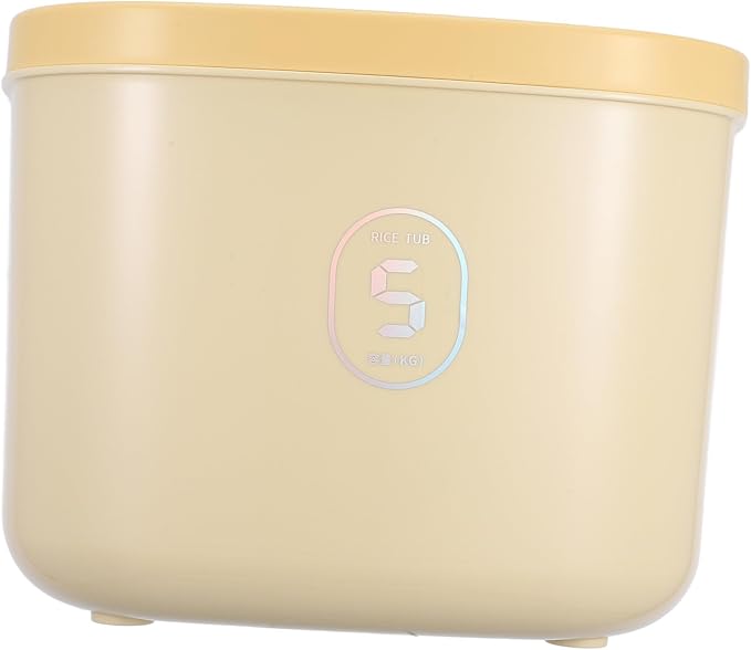 Tofficu Airtight Small Yellow Pet Food Storage Container Vacuum-sealed Dog and Cat Food Bin Moisture-proof for Daily Snack Organization