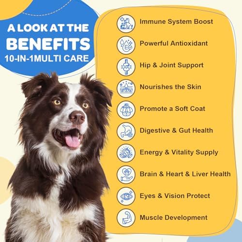 ZEBORA Dog Multivitamin - Vitamins and Supplements - 120 Freeze-Dried Chews | with Probiotics, Glucosamine and Omega 3 for Dogs Digestive Health, Immunity, Joint, Hip, Skin and Coat