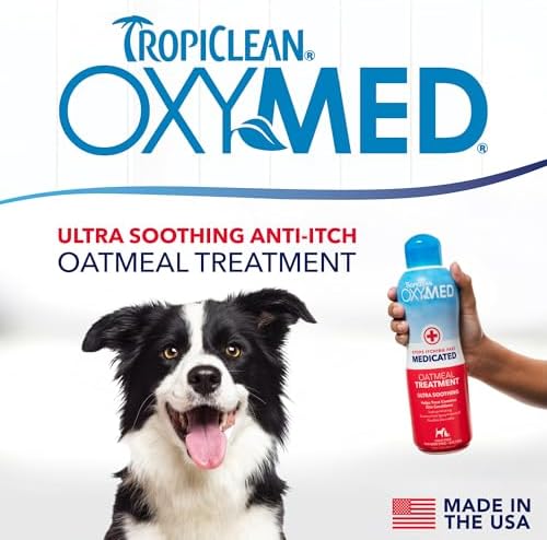 TropiClean Oxymed Medicated Cat & Dog Conditioner for Itchy Skin, 20oz