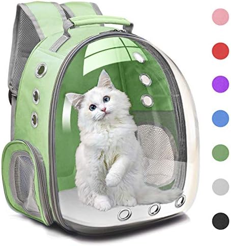 Henkelion Travel Backpack Bubble Carrying Bag, Space Capsule Pet Carrier, Airline Approved, Green