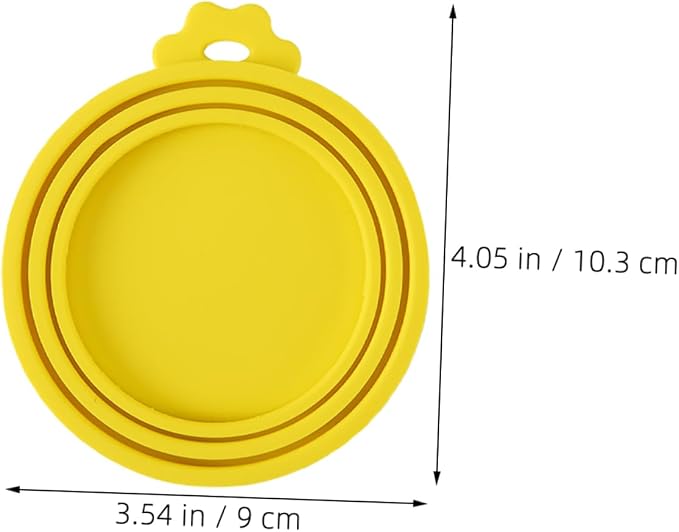 Ciieeo 6pcs Silicone Can Covers for Dog and Cat Food Dishwasher Safe Lids in Colors Yellow Orange Green Red Airtight Seal to Maintain Freshness and
