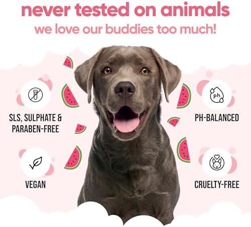 Watermelon Dog Shampoo by Buddycare | Deep Cleansing Shampoo for Dogs | Fresh Scented | with Aloe Vera and Pro Vitamin B5 (169.07oz)