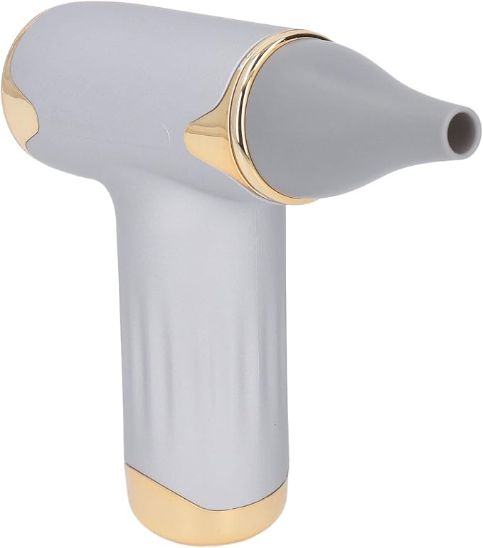 Tbest Pet Hair Dryer, High Speed 4 Levels Wind Bladeless 60W Electric Hair Dryer Handheld Dust Blower for Cats Dogs (Silver