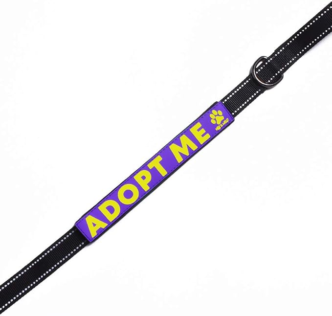 Max and Neo Leash Sleeves Adopt ME - We Donate 1 for 1 to Dog Rescues for Every Product Sold (Purple/Double)