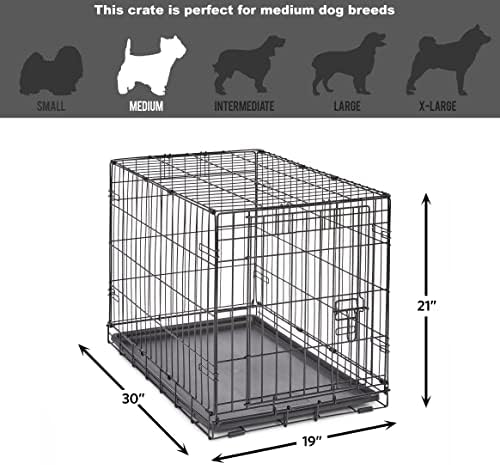 New World by Midwest 30-Inch Single Door Crate, Medium Breeds, 21-40 lbs