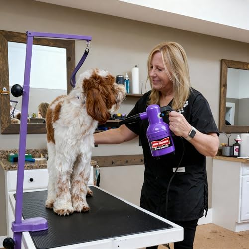 METROVAC Quick Draw Cosmic Purple Dog Dryer | Portable Pet Dryer & Dog Blow Dryer | 1.3 HP Variable Speed USA