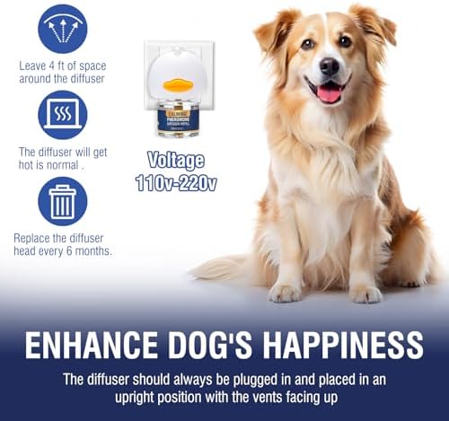 Dog Calming Diffuser Refills 6 Pack Pheromone Appeasing Pet Pheromones Refill 48ml to Calm, 6-Pack, 48ml