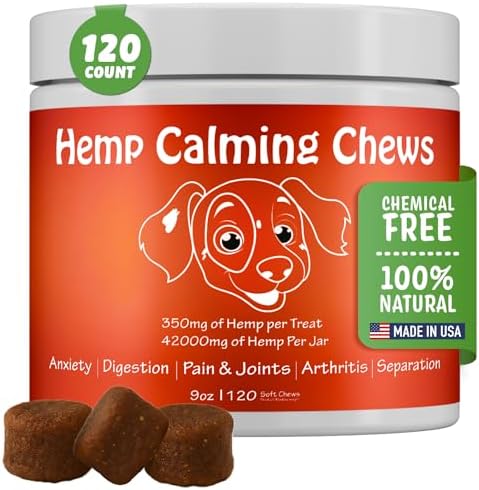 Colorado Dog Company Hemp Calming Chews for Dogs Anxiety Relief, 120-Pack, 120 Count