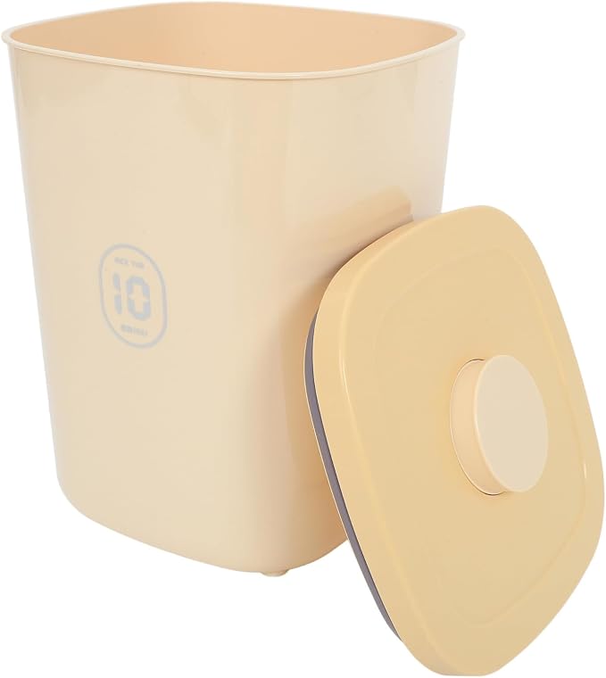 Homoyoyo Large Yellow Vacuum Sealed Pet Food Storage Bin, Airtight Dog and Cat Food Container with Moisture-proof Seal, Sturdy Kitchen Grain Storage for Freshness and Travel