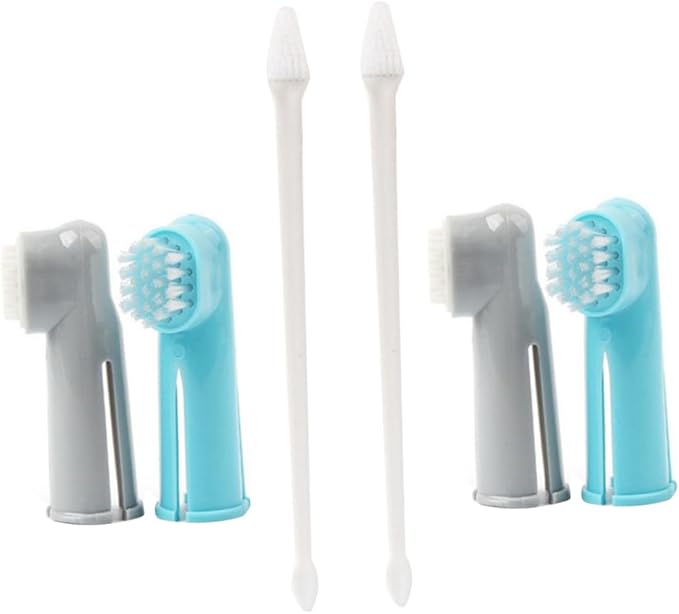 BESPORTBLE 2 Set Pet Toothbrush Set Finger Gloves for Dogs Cats Safe Pet Cleaning Kit