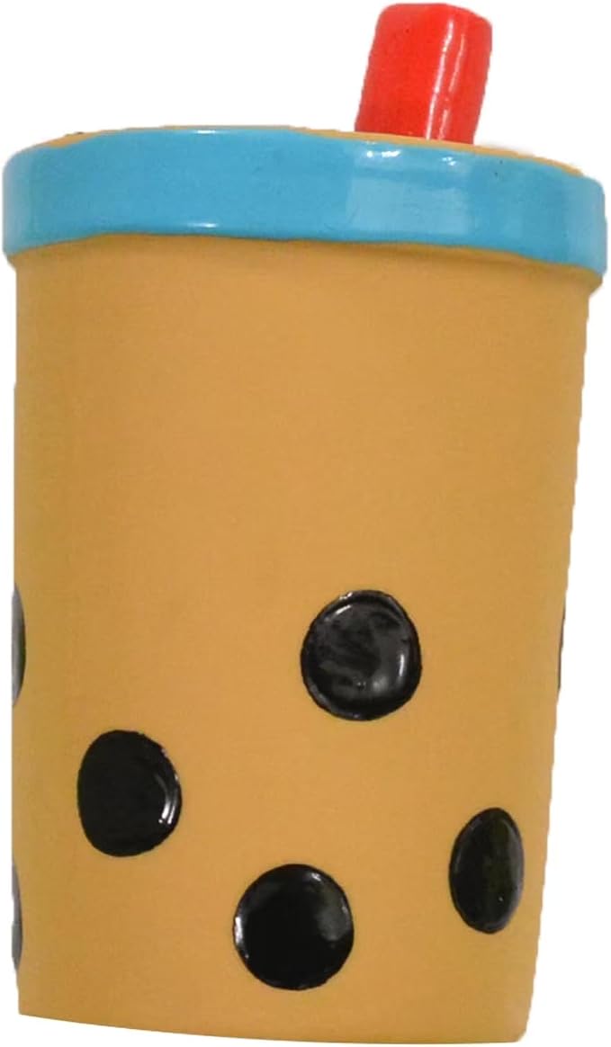 Latex Dog Squeaky Chew Toys, Bubble Milk Tea 4.8"