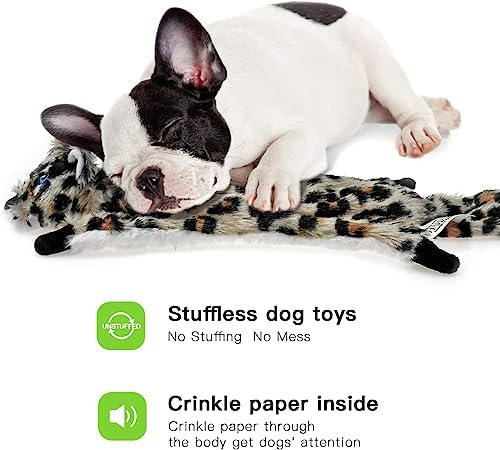 SHARLOVY Dog Squeaky Toy No Stuffing 6 Pack, Dog Toys Crinkle for Puppy | for Small Puppy, Durable Chew Plush Cute Animals Natural for Teething Pet