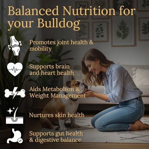 Multivitamins, Balanced Nutrition for Your Bulldog, 90 Count, Made in the USA with Real Bacon