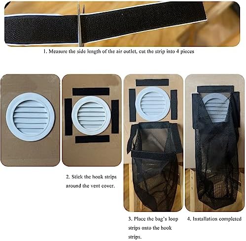 Prriudy Lint Bag for Dryer Vent Outdoor Vent Lint Bag Indoor Vent Lint Trap, 3 Packs