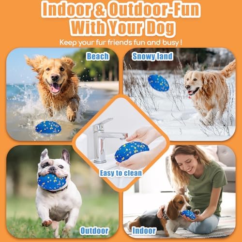 Moonorange Indestructible Rugby Ball, Floating, 4.72in, Blue