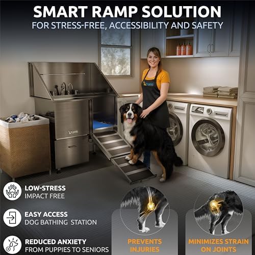 KANIS Professional Dog Washing Station 304 Stainless Steel Pet Wash Sink