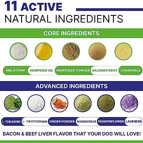 Advanced Dog Calming Chews, Melatonin, Valerian