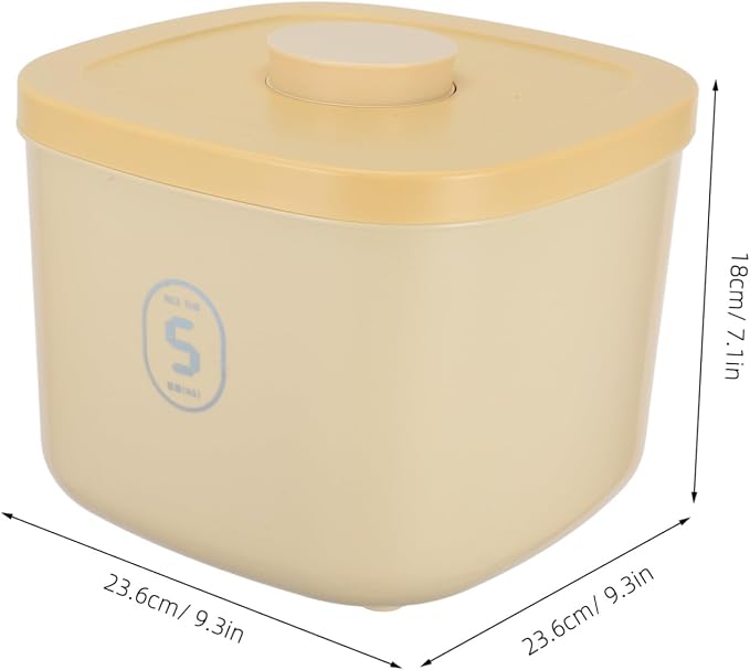 Yardwe Airtight Small Pet Food Storage Container for Cat and Dog Food Vacuum-sealed Yellow, Small, Yellow