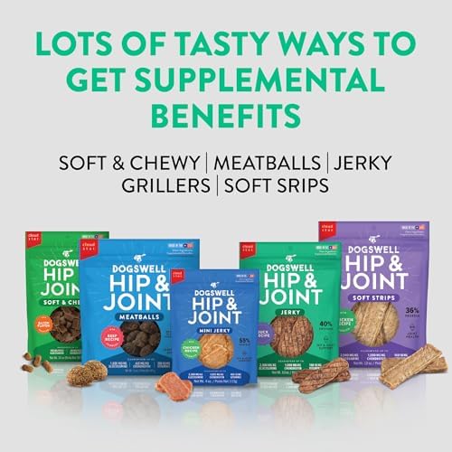 DOGSWELL Hip & Joint Grillers Dog Treats, Duck, 10 oz. Pouch