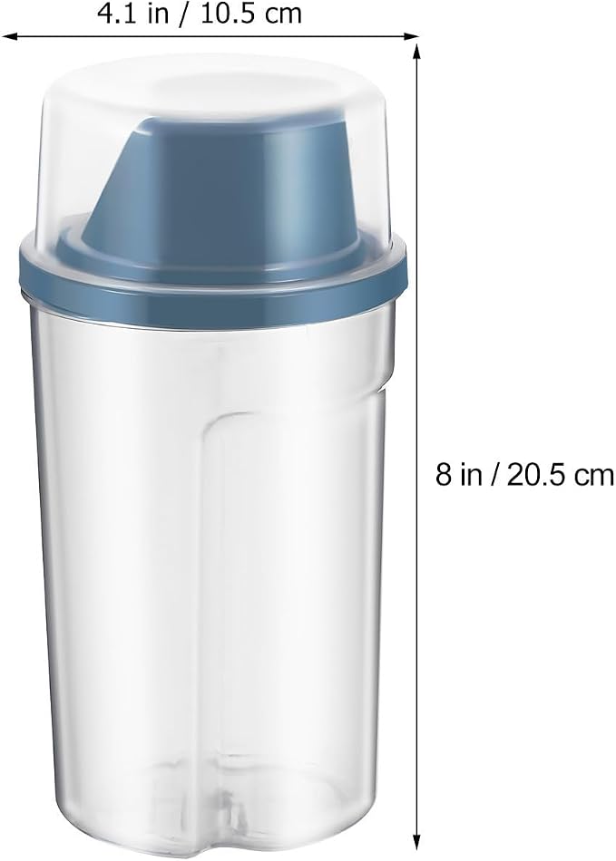 BETOOKY 2pcs Pet Food Storage Containers Airtight Grey-blue 1000ml Small Dry Food Bins for Dogs and Cats, Vacuum Seal Dog Snack Box for Home and Travel