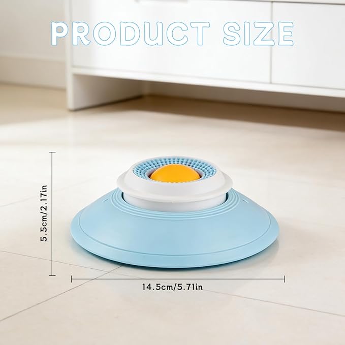 2026 New Dog Lick Ball, Slow Feeder Treat Dispenser, Non-Slip Interactive Enrichment Licking Toy for Dogs and Cats, Puzzle Food Dispensing Sphere (Yellow)