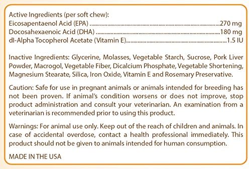 Healthy Breeds Pomeranian Omega HP Fatty Acid Skin and Coat Support Soft Chews 60 Count