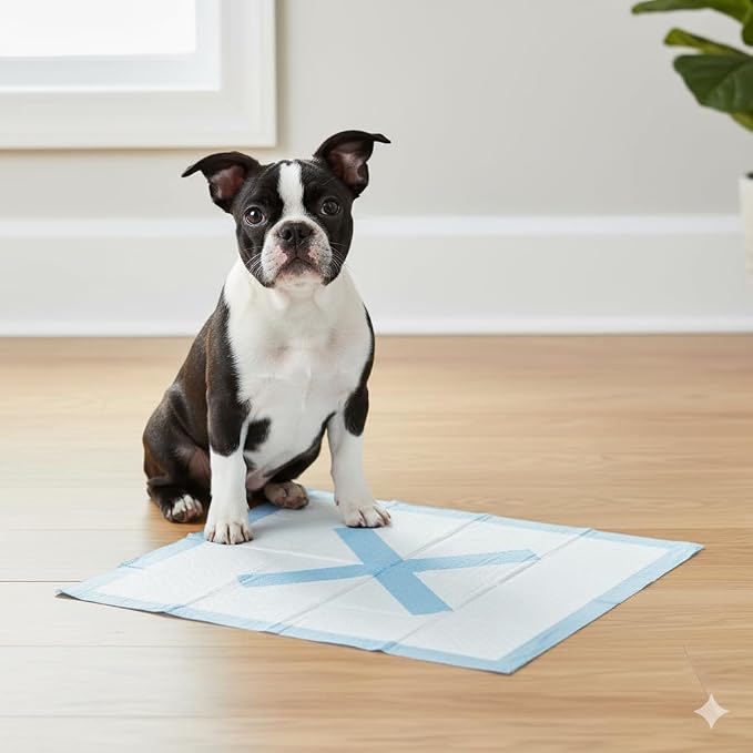 SPOT X Marks The Spot Puppy Training Pads – Extra Absorbent, Leak-Proof Dog Pee Pads with Adhesive Strips and Pheromones, Odor Control, 5-Layer Protection, 22 x 22 in, 100-Count