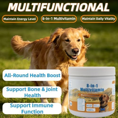 8-in-1 Multivitamin Supplement for Dogs, Dog Vitamins for Joints Health