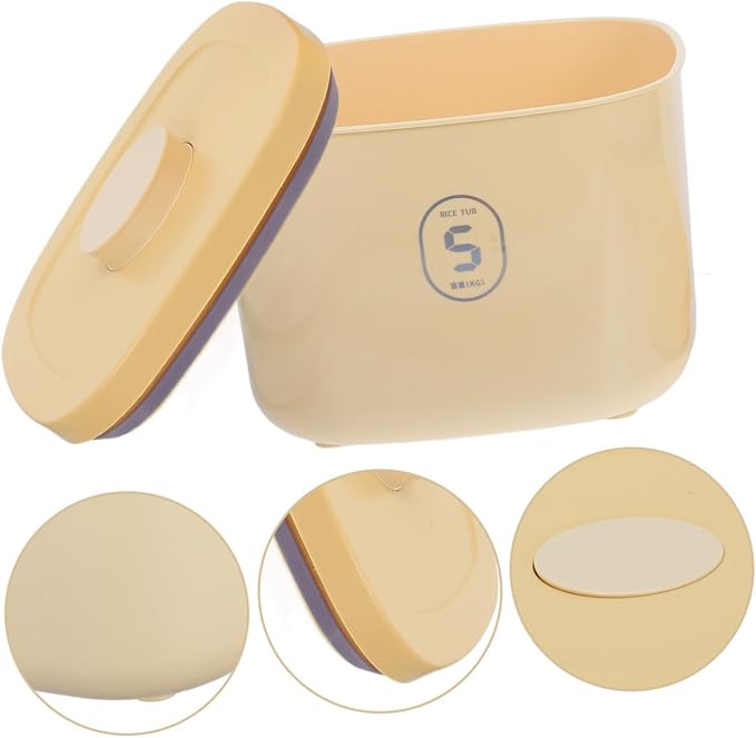 Small Vacuum Sealed Dog Food Container with Airtight Lid Yellow Plastic Pet Food Storage, Small, Yellow