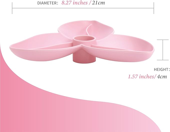 PetDreamHouse Spin Slow Feeder Bowl Insert for Dogs - Interactive Dog Food Puzzle Accessory for Slow Eating, Mental Enrichment, & Digestive Health, Bougainvillea, Pink