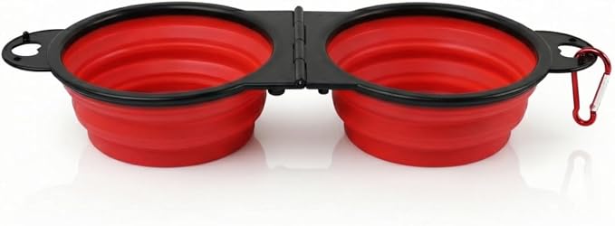 Bee Neat Adjustable Pet Bowl, Red