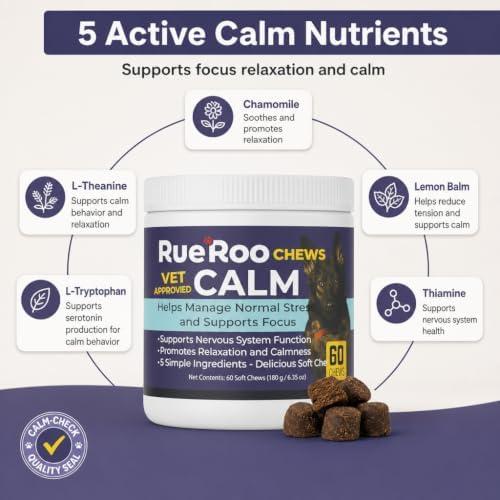 Dog Calming Soft Chews, L-Theanine, 60-Pack, 60 Ct