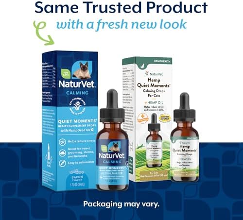 NaturVet Hemp Quiet Moments Calming Drops for Cat, 1oz